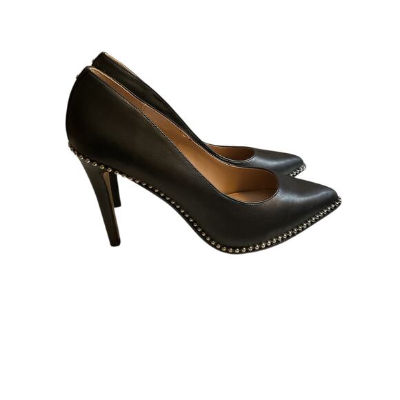 BCBGeneration Pumps High Heel Women's Size 6.5 Black Silver Holli Chain - Picture 4 of 14